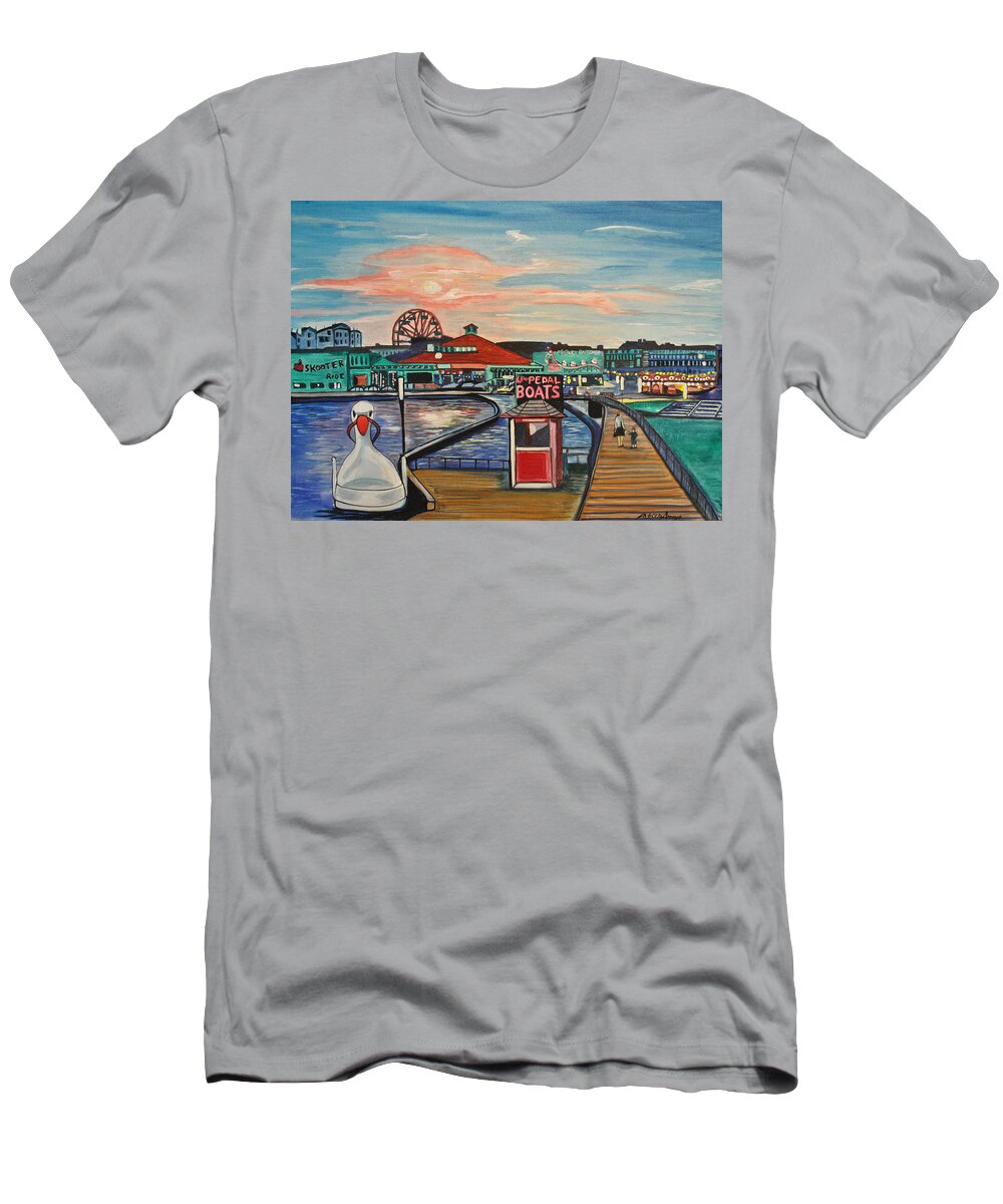 Asbury Art T-Shirt featuring the painting U-Pedal the Boat by Patricia Arroyo