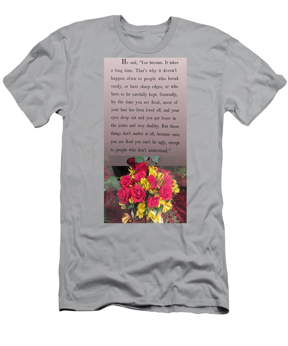 Quote T-Shirt featuring the digital art Unconditional Love by David Zimmerman