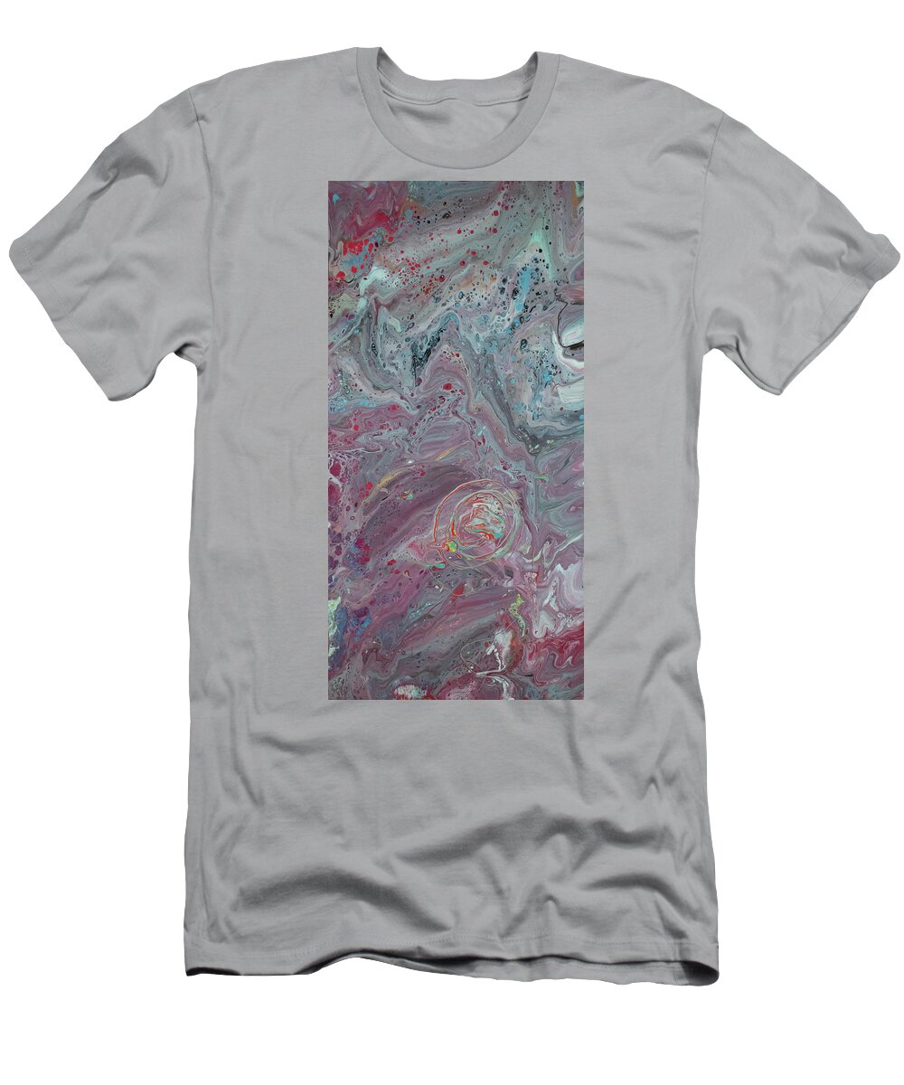 Pour T-Shirt featuring the mixed media Underwater Pour by Aimee Bruno