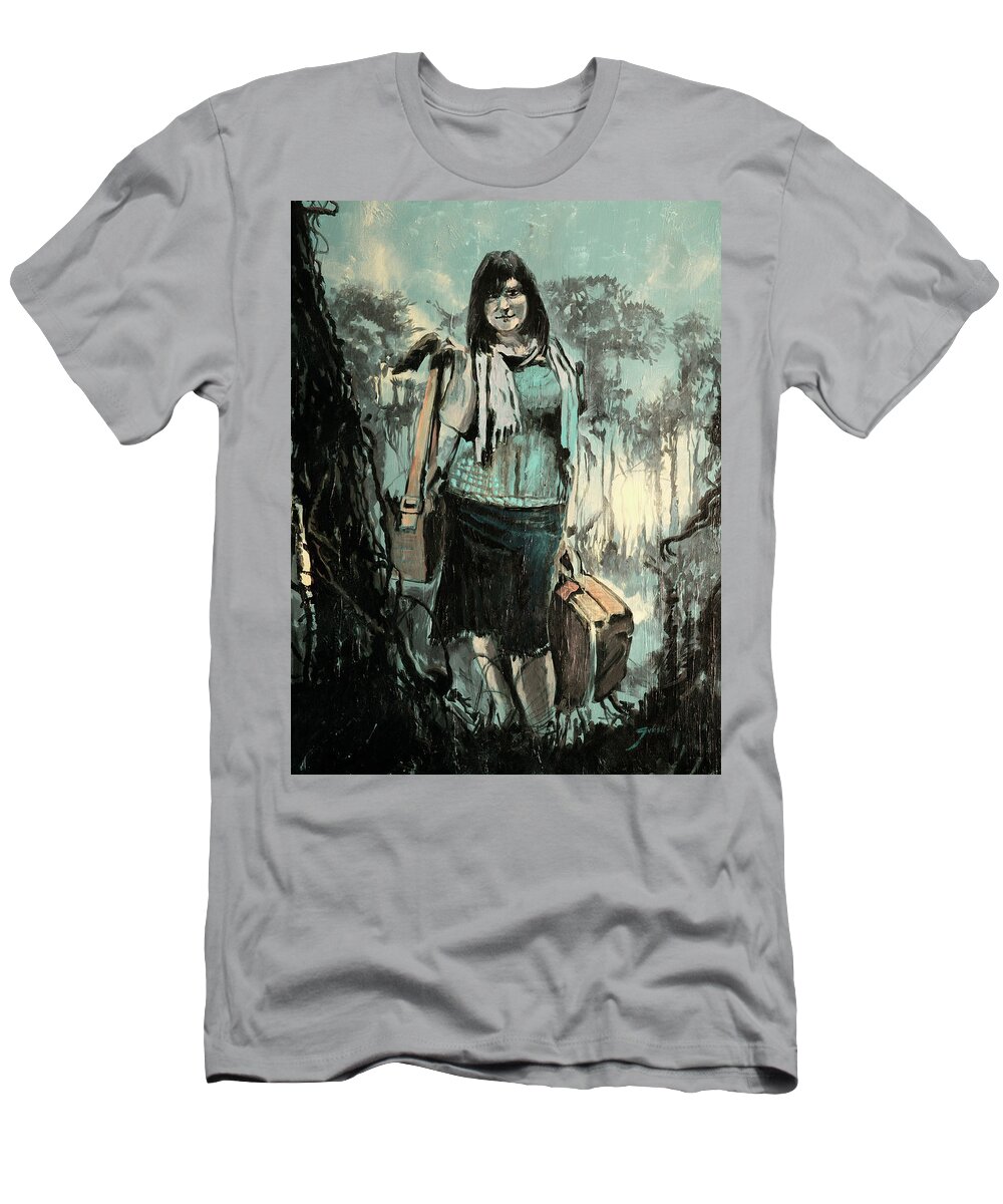 Travel T-Shirt featuring the painting Unexpected voyage by Sv Bell