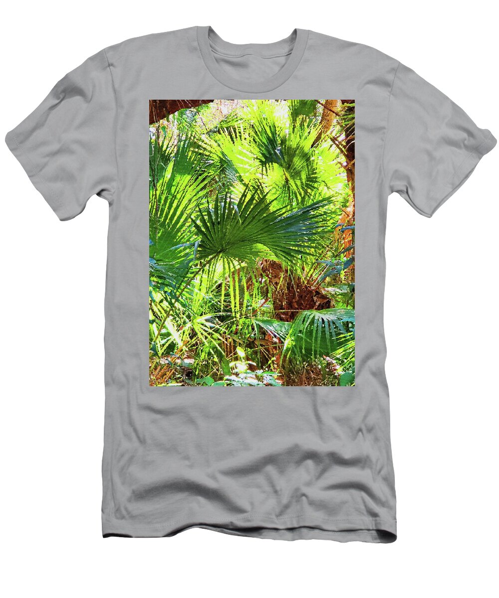 Landscape T-Shirt featuring the mixed media Unexplored by Sharon Williams Eng