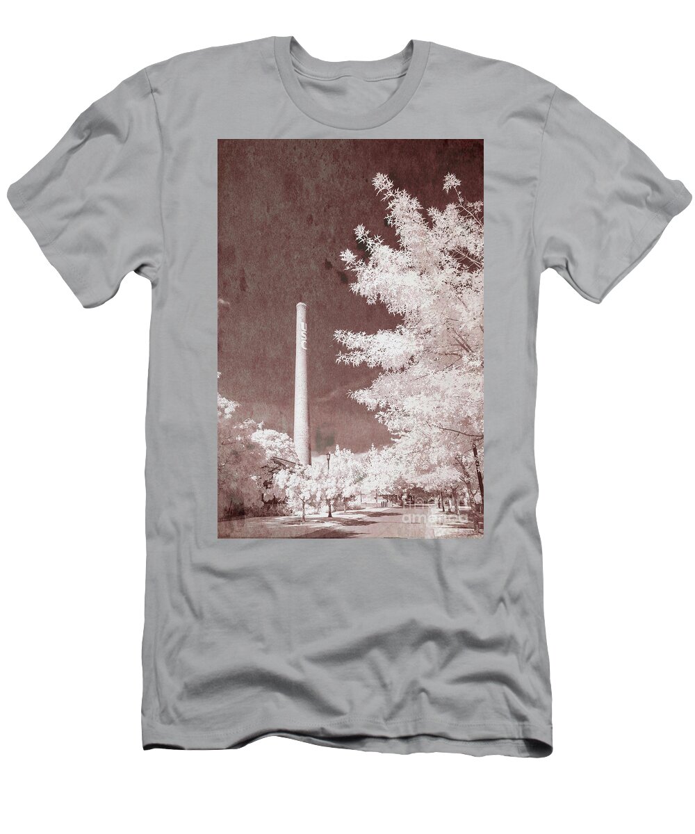 2016 T-Shirt featuring the photograph USC Smokestack 1950-ish by Charles Hite