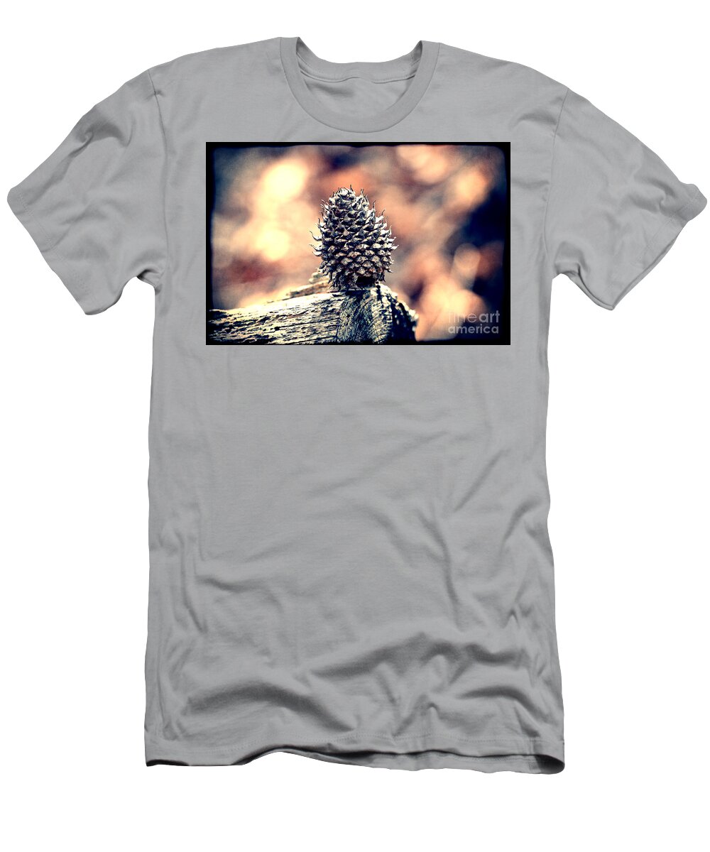 Pine Cone T-Shirt featuring the photograph Vintage Pine Cone by Phil Perkins