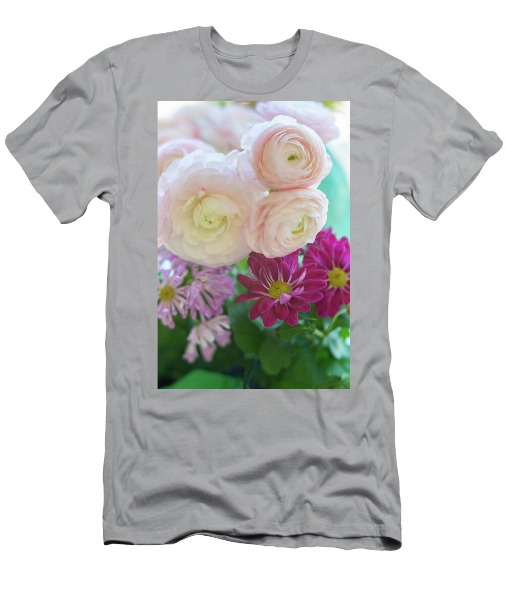 Ranunculus T-Shirt featuring the photograph Visions of Loveliness by Lynn Bauer