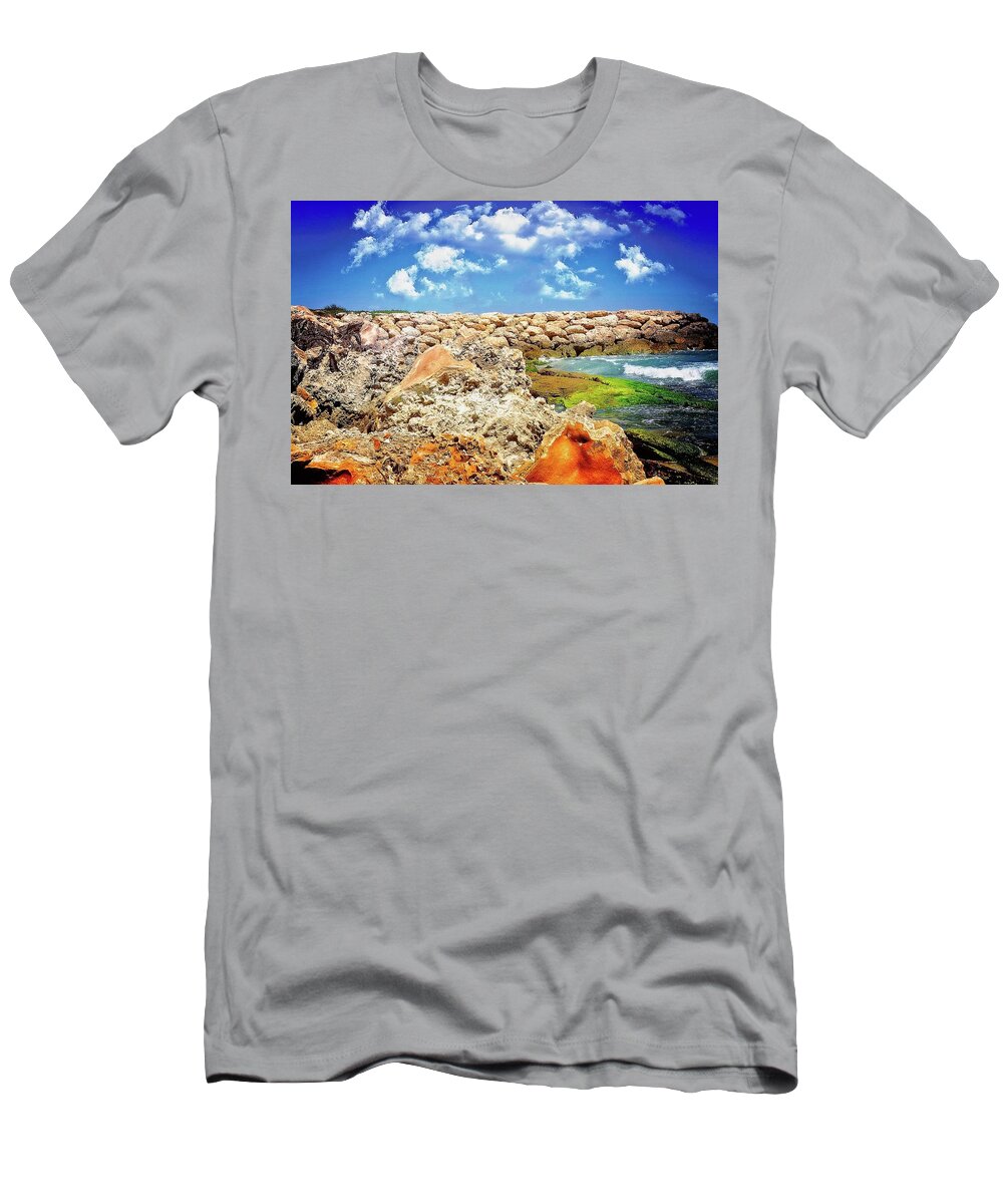 Sea T-Shirt featuring the digital art Vivid Ocean by Michelle Liebenberg