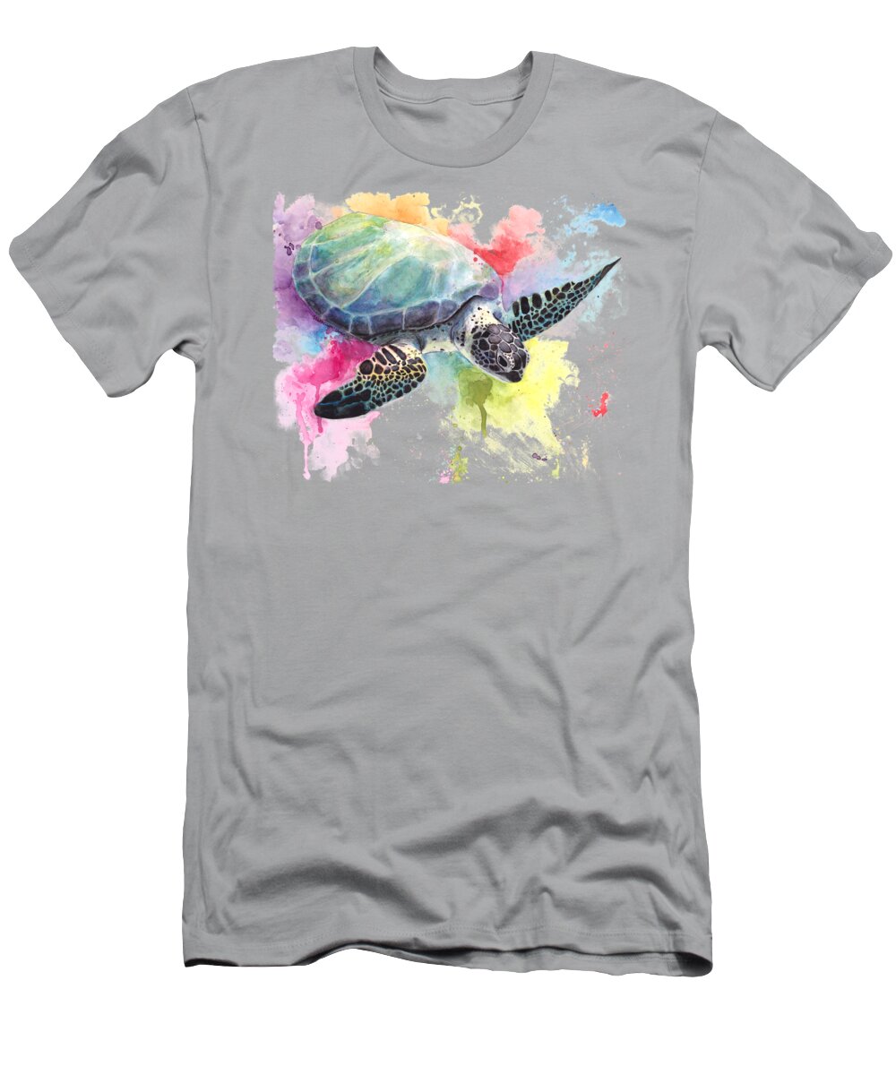 Turtle T-Shirt featuring the photograph Watercolor Turtle by Gretchen Valencic