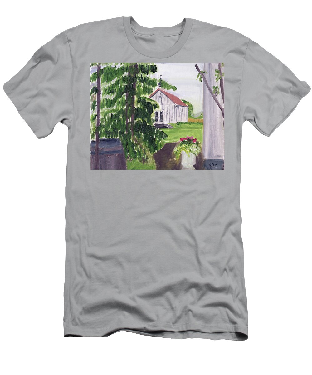 Oregon T-Shirt featuring the painting Wedding Day Oregon 2019 by Linda Feinberg