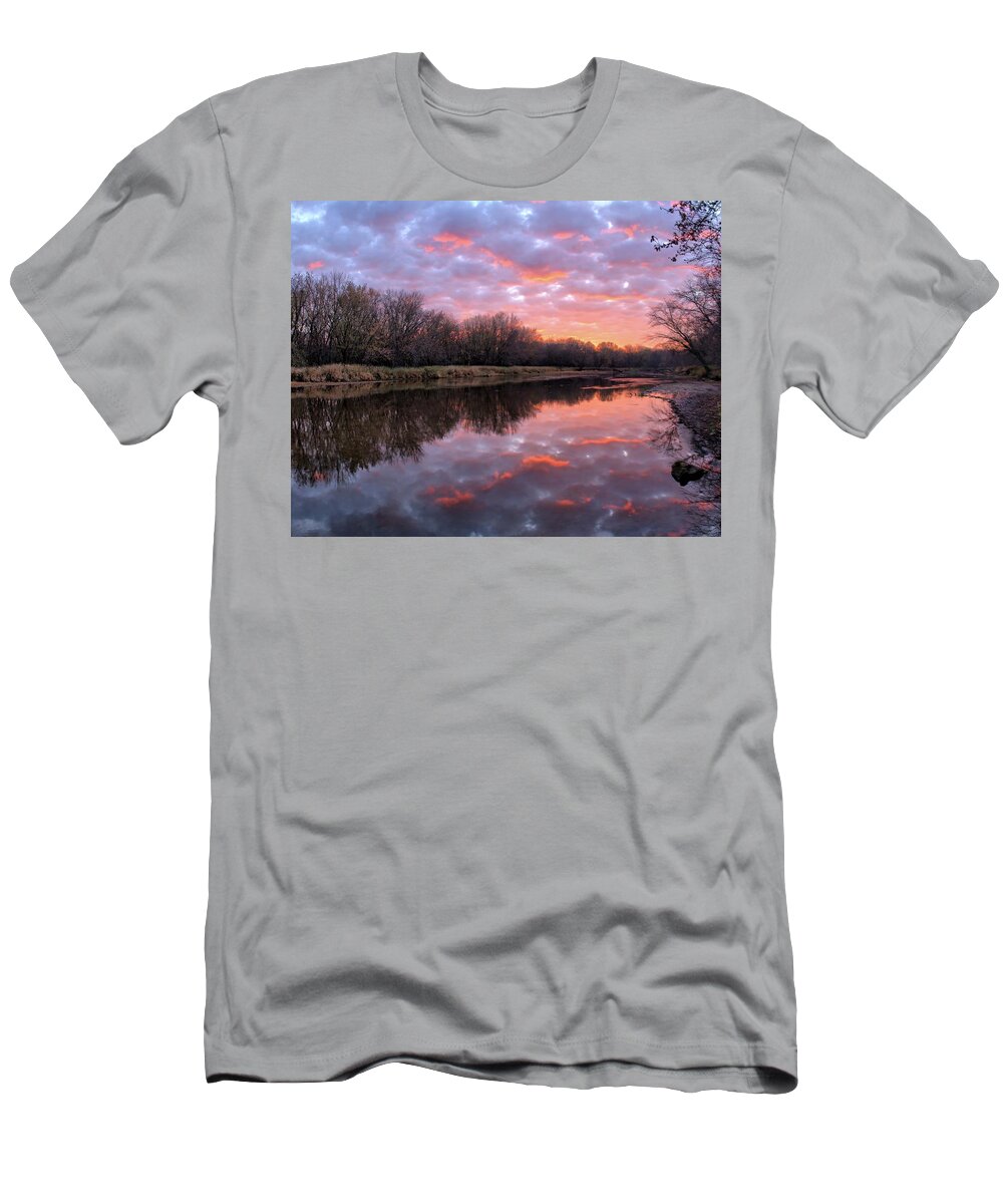 Pond T-Shirt featuring the photograph West Fork Dawn IV 2023 by Bonfire Photography