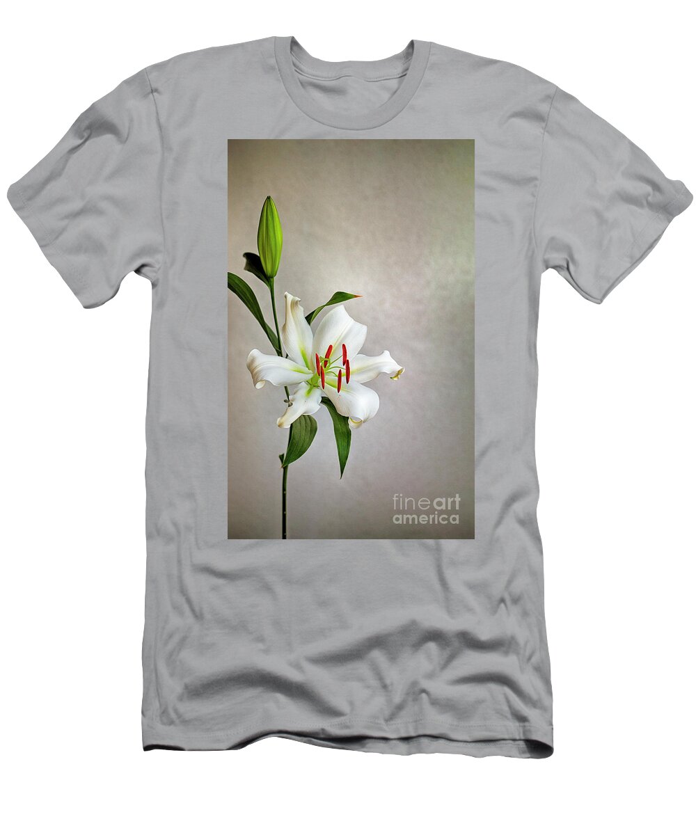 Lily T-Shirt featuring the photograph White Blooming Lily by Ruth Jolly