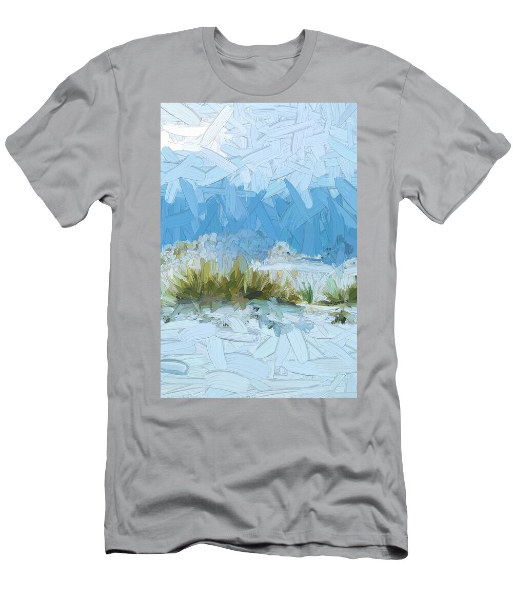 White Sands T-Shirt featuring the digital art White Sands New Mexico Abstract by Tatiana Travelways