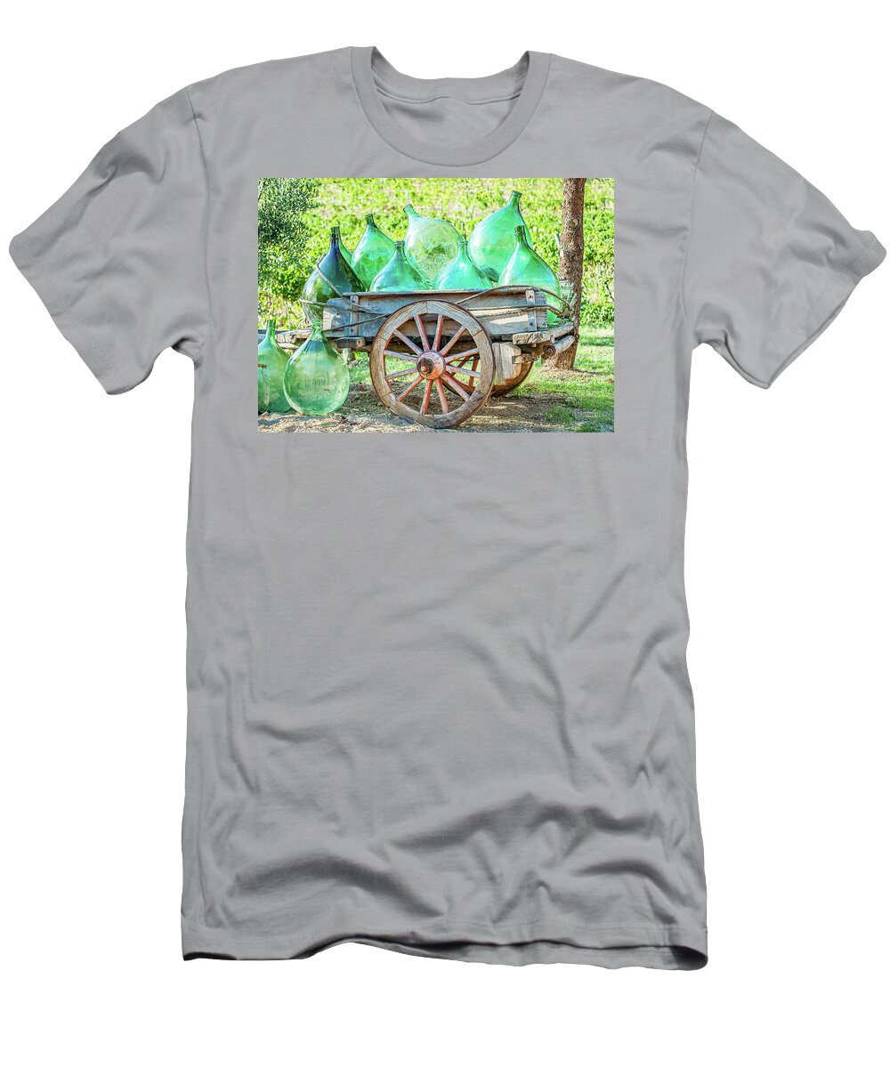 Tuscany T-Shirt featuring the photograph Wine Cart by Marla Brown