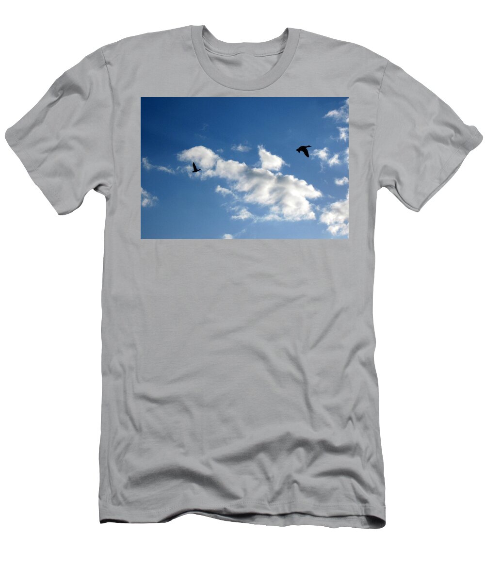 Ducks T-Shirt featuring the photograph Winged Silhouette by Katie Keenan