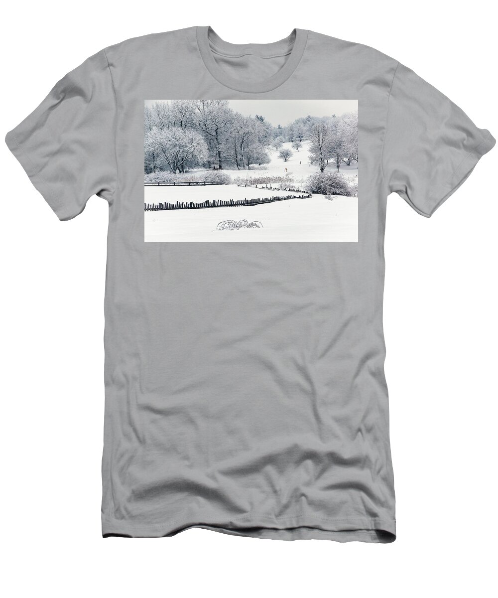 Snow T-Shirt featuring the photograph Winter Fields by Denise Kopko