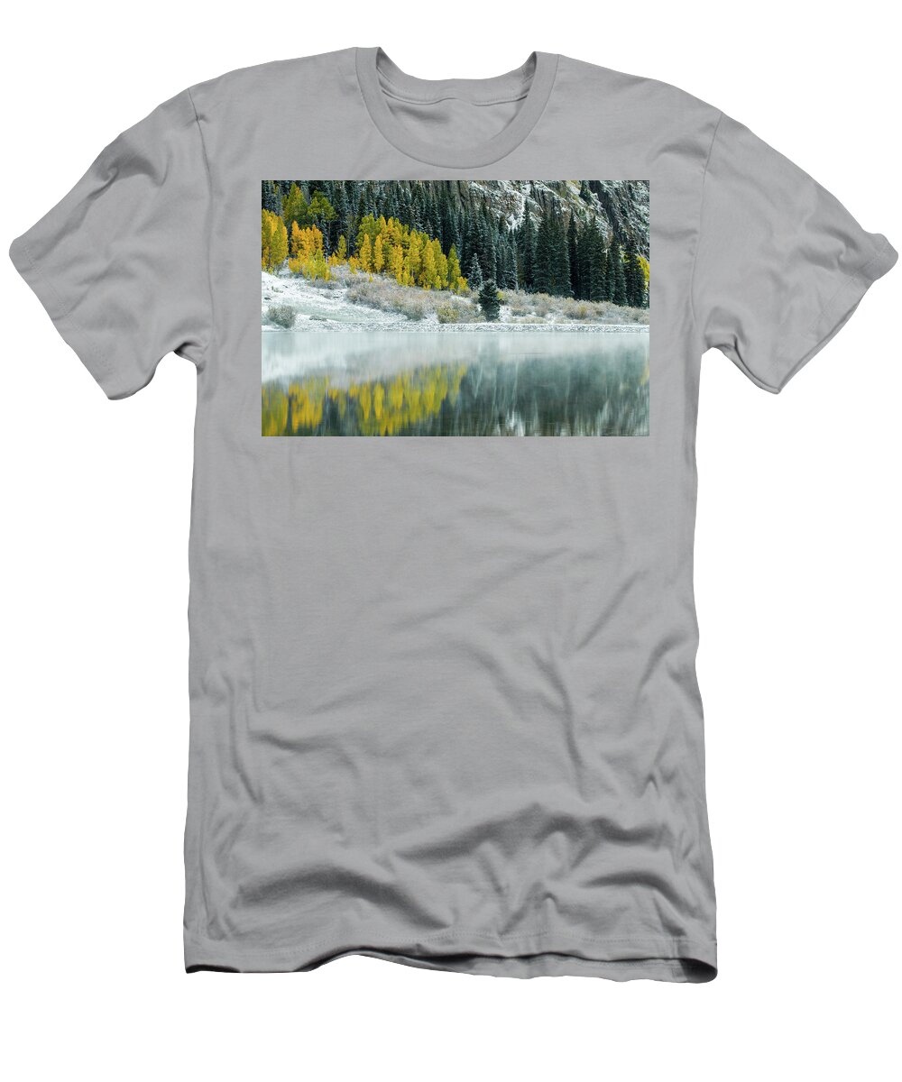 Winter T-Shirt featuring the photograph Winter Fresh Fall by Wesley Aston