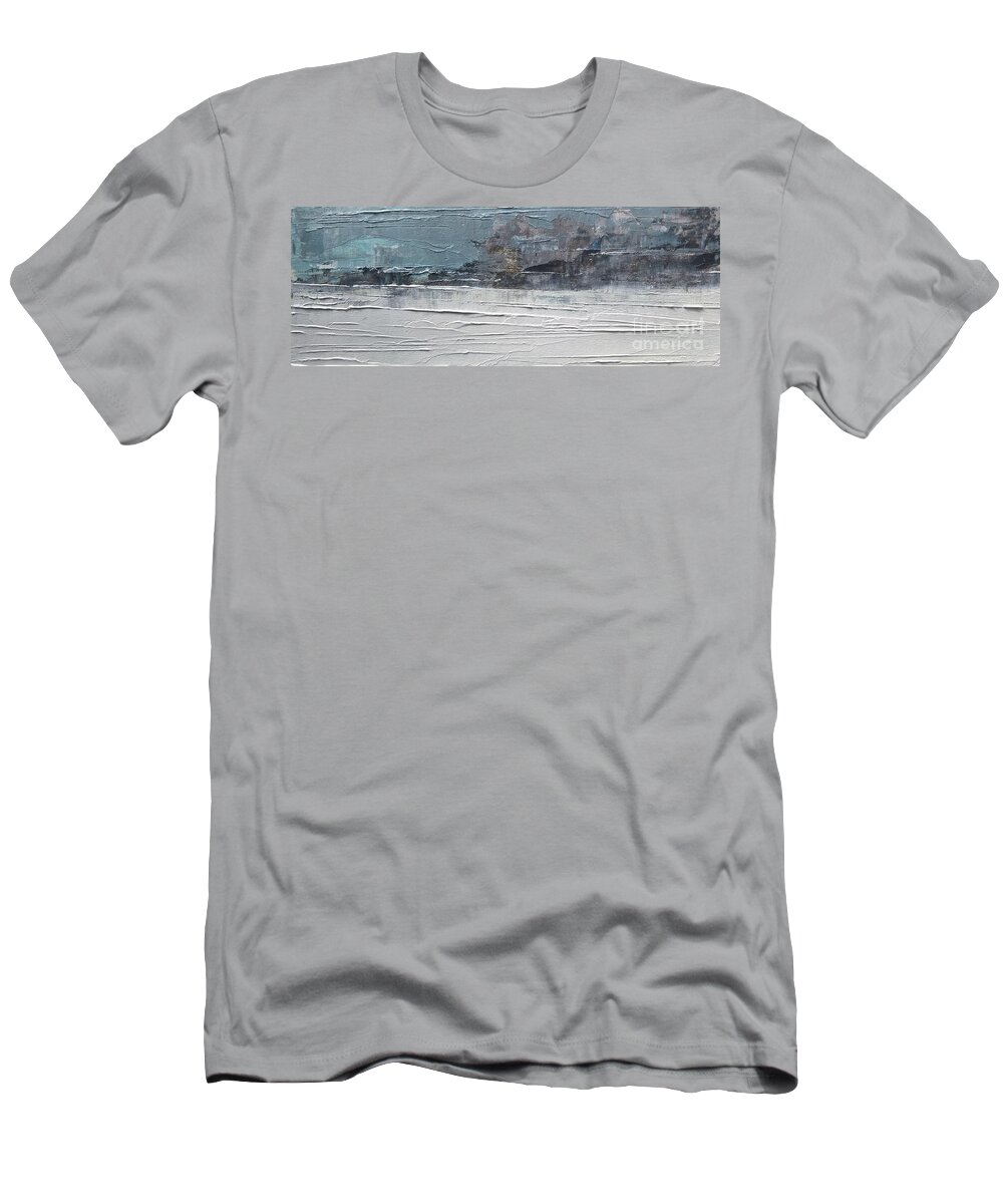 Abstract Landscape T-Shirt featuring the painting Winter's Breath by Lisa Dionne