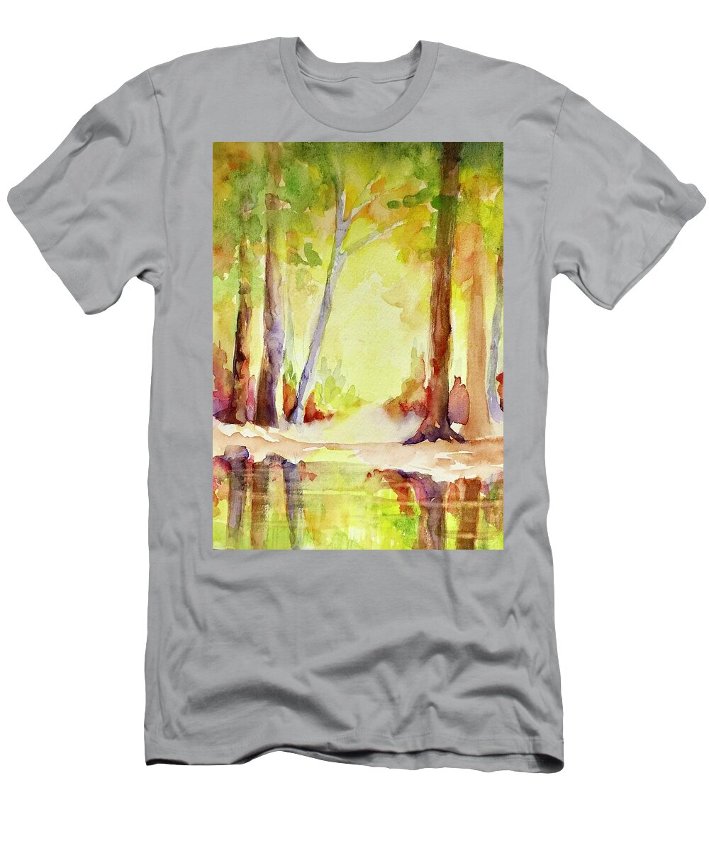 Forest T-Shirt featuring the painting Wood Element by Caroline Patrick