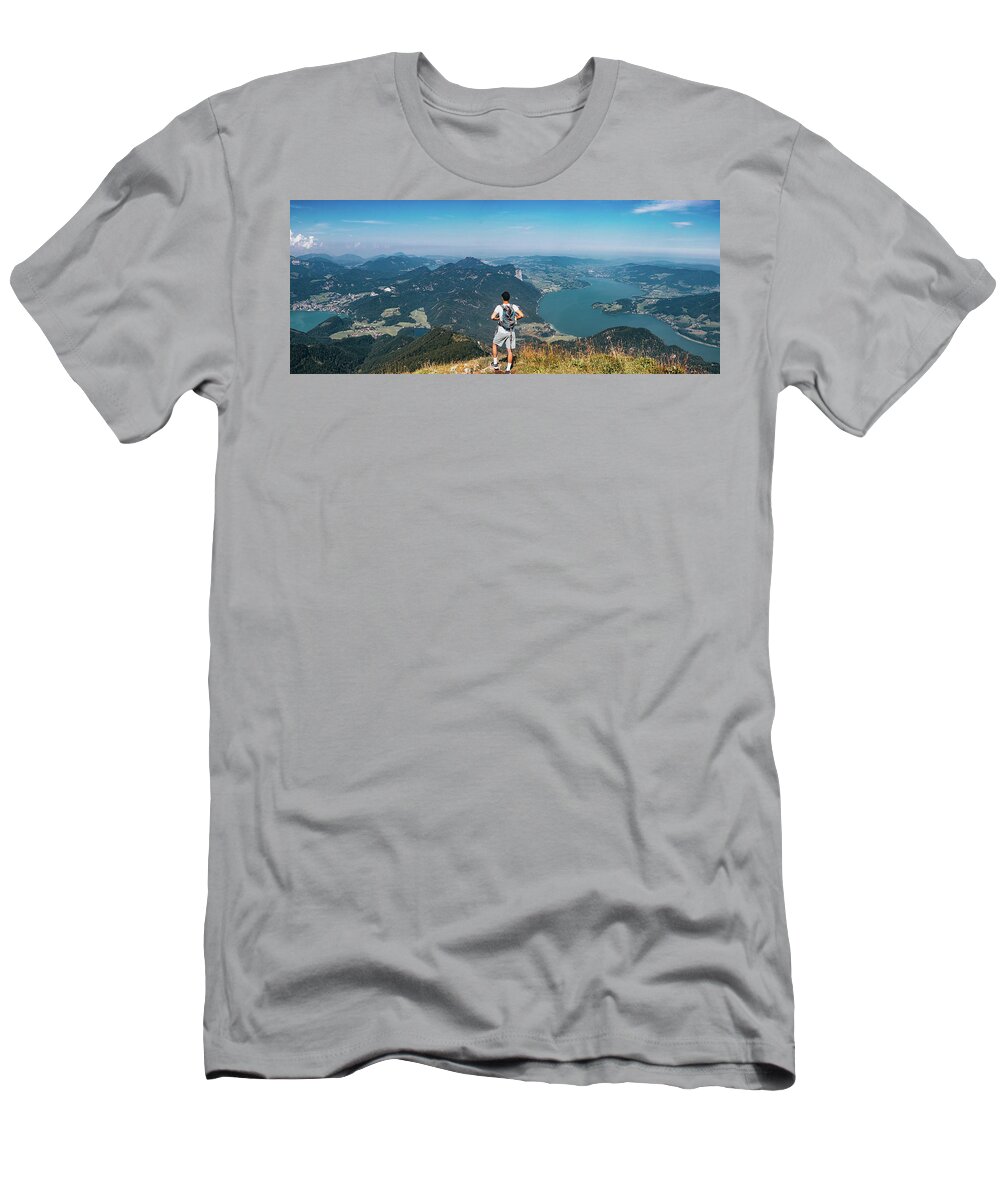 Strobl T-Shirt featuring the photograph Schafberg in the Austrian alps by Vaclav Sonnek