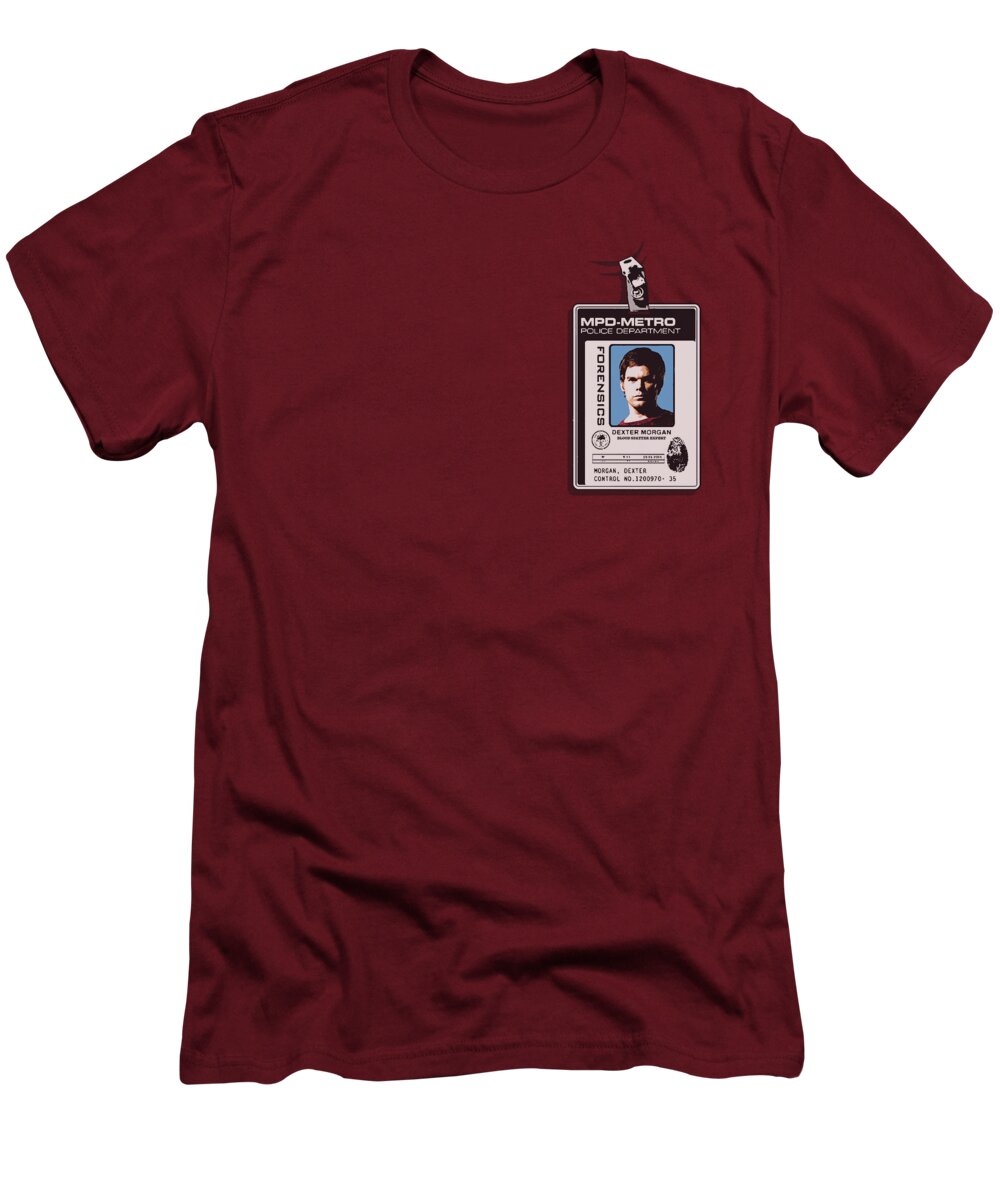 Dexter T-Shirt featuring the digital art Dexter - Badge by Brand A