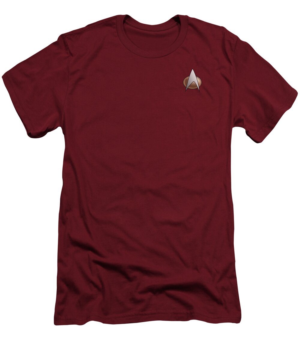 Star Trek T-Shirt featuring the digital art Star Trek - Tng Command Emblem by Brand A