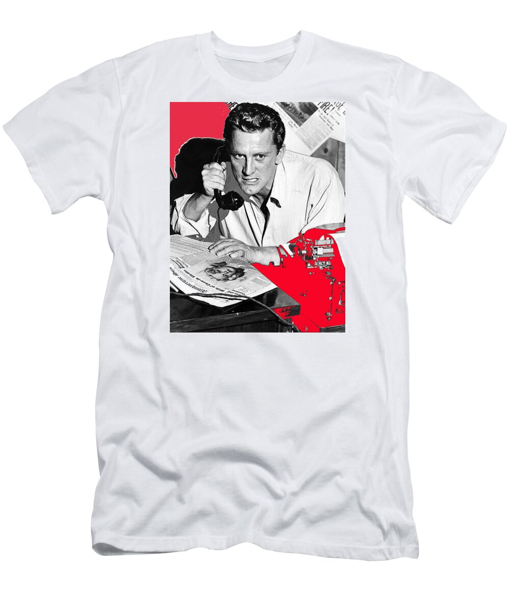 låne Håndværker krigsskib Film noir Ace in the Hole Kirk Douglas on the phone 1951-2014 T-Shirt by  David Lee Guss - Pixels