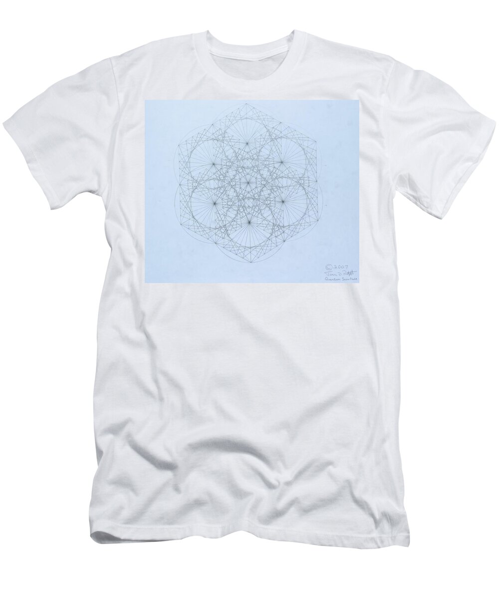 Jason Padgett T-Shirt featuring the drawing Quantum Snowflake by Jason Padgett