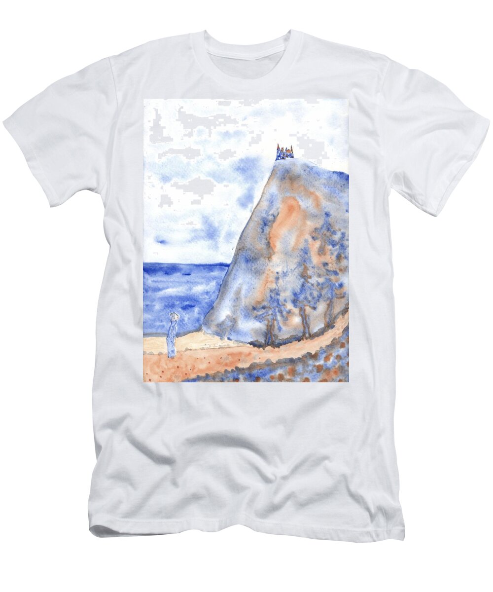 Jim Taylor T-Shirt featuring the painting The House On The Hill 5 by Jim Taylor