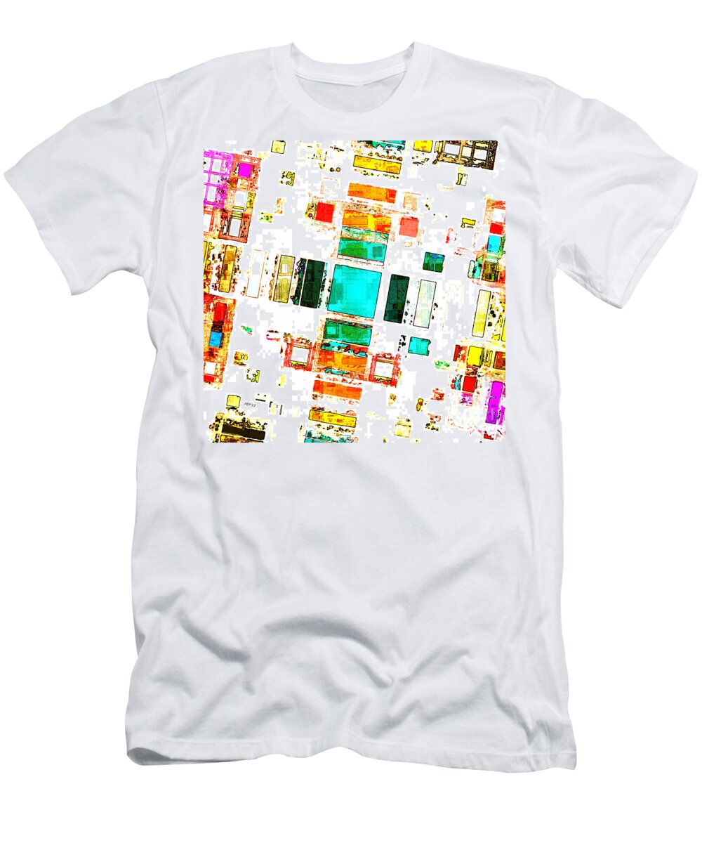 Abstract T-Shirt featuring the digital art Abstract Geometric Art #2 by Phil Perkins