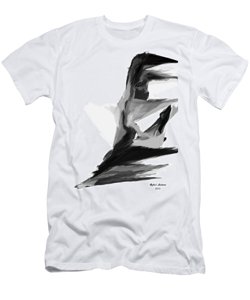 Sketches T-Shirt featuring the digital art Abstract Pose #1 by Rafael Salazar