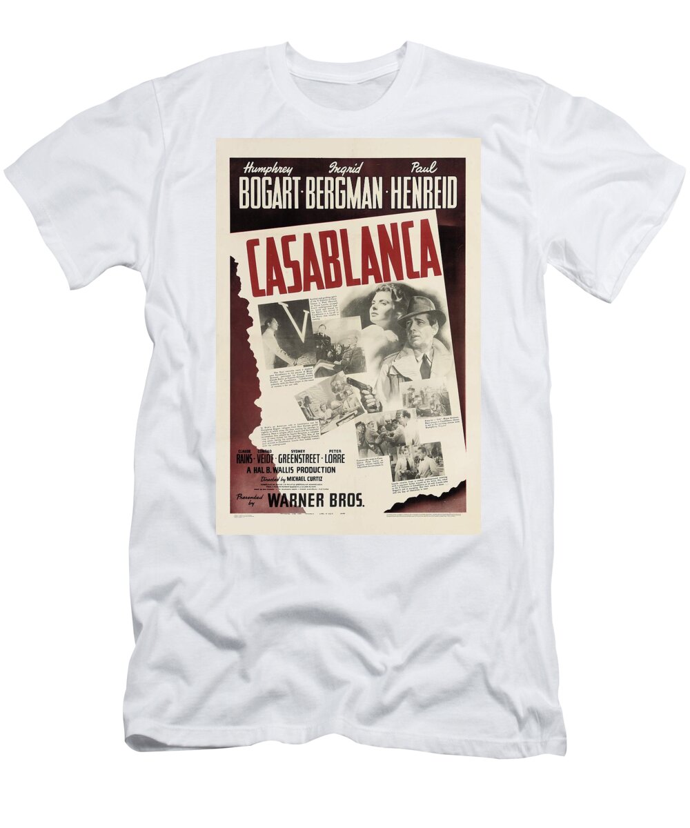 40s T-Shirt featuring the digital art Casablanca #1 by Georgia Clare