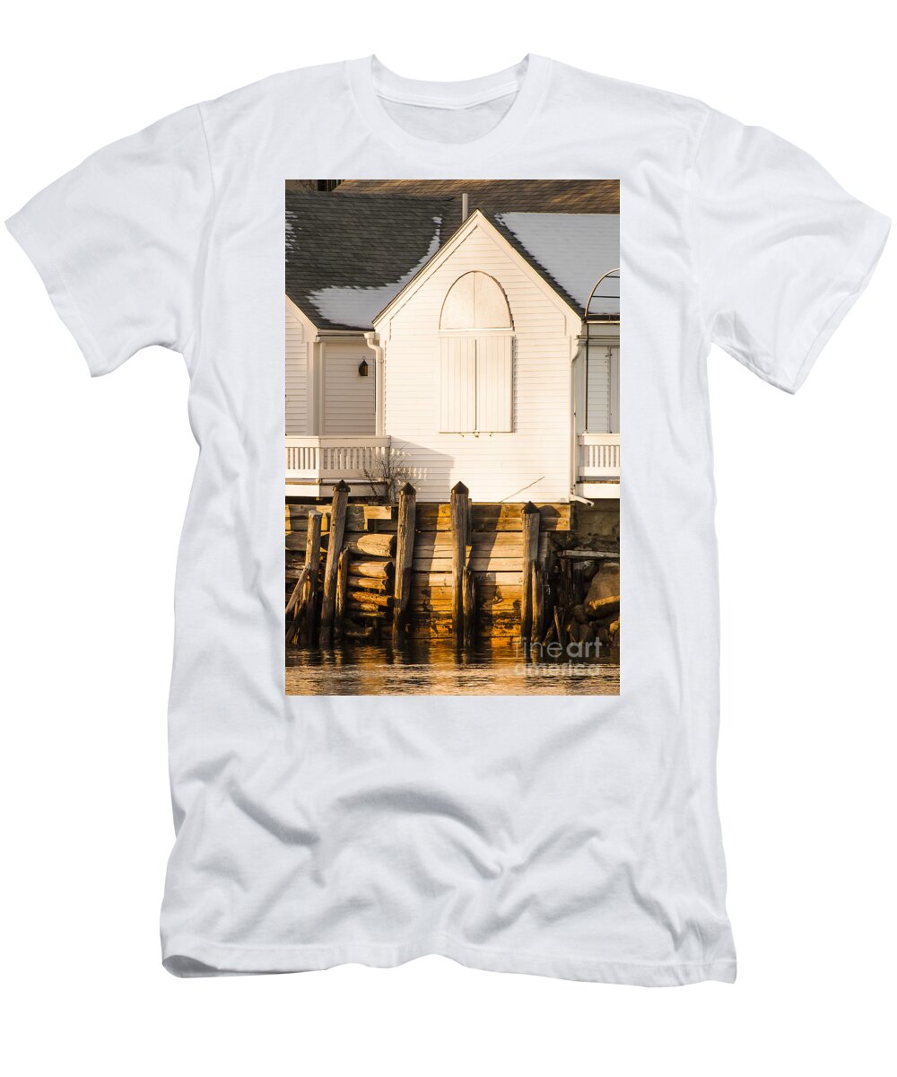 Maine T-Shirt featuring the photograph Closed for the winter #1 by Steven Ralser
