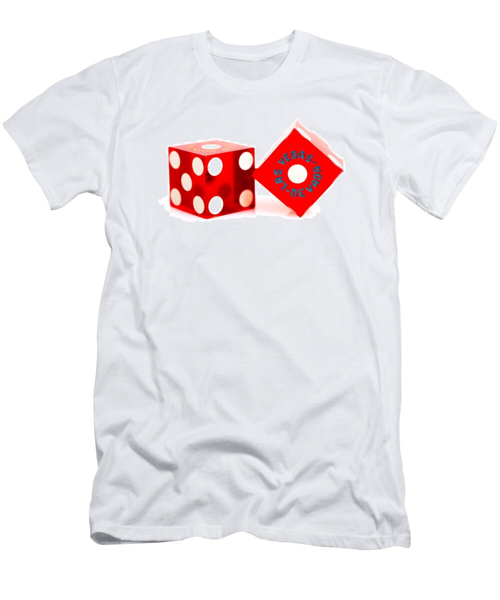 Las Vegas T-Shirt featuring the photograph Colorful Dice #1 by Raul Rodriguez