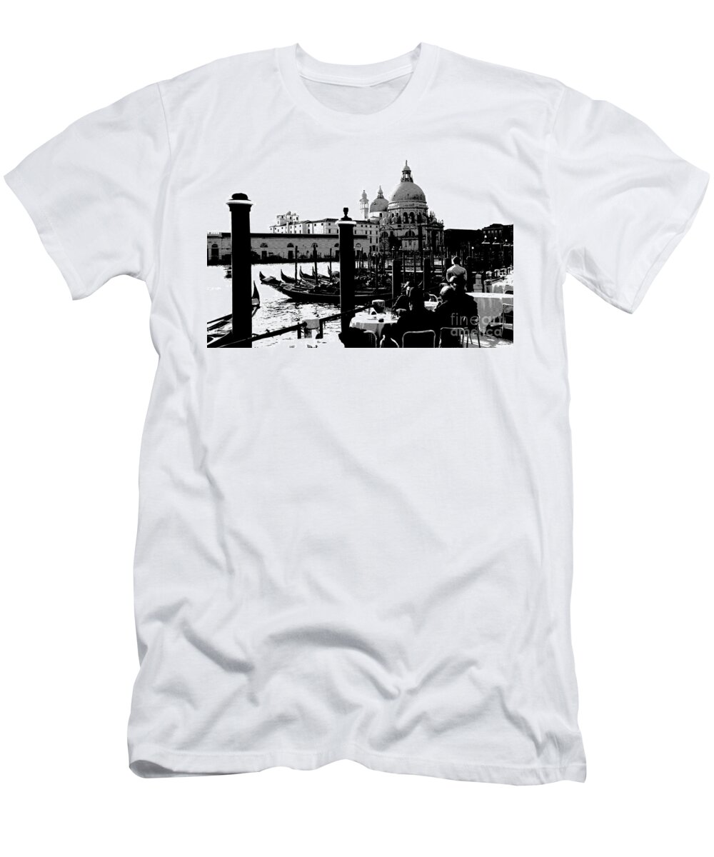 Black And White T-Shirt featuring the photograph Enjoying the View #2 by Jacqueline M Lewis