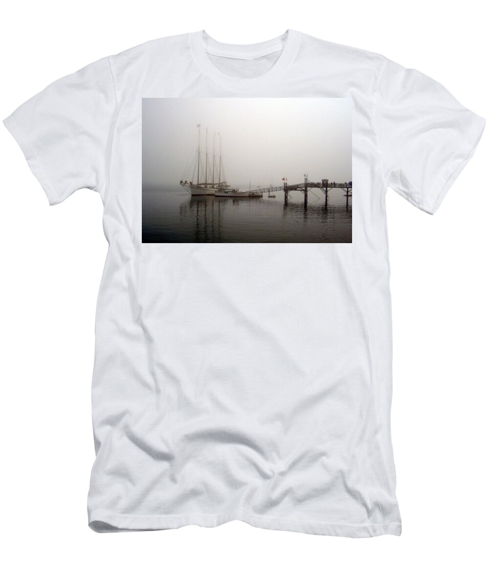 Fog T-Shirt featuring the photograph Fogged In #2 by Carolyn Jacob