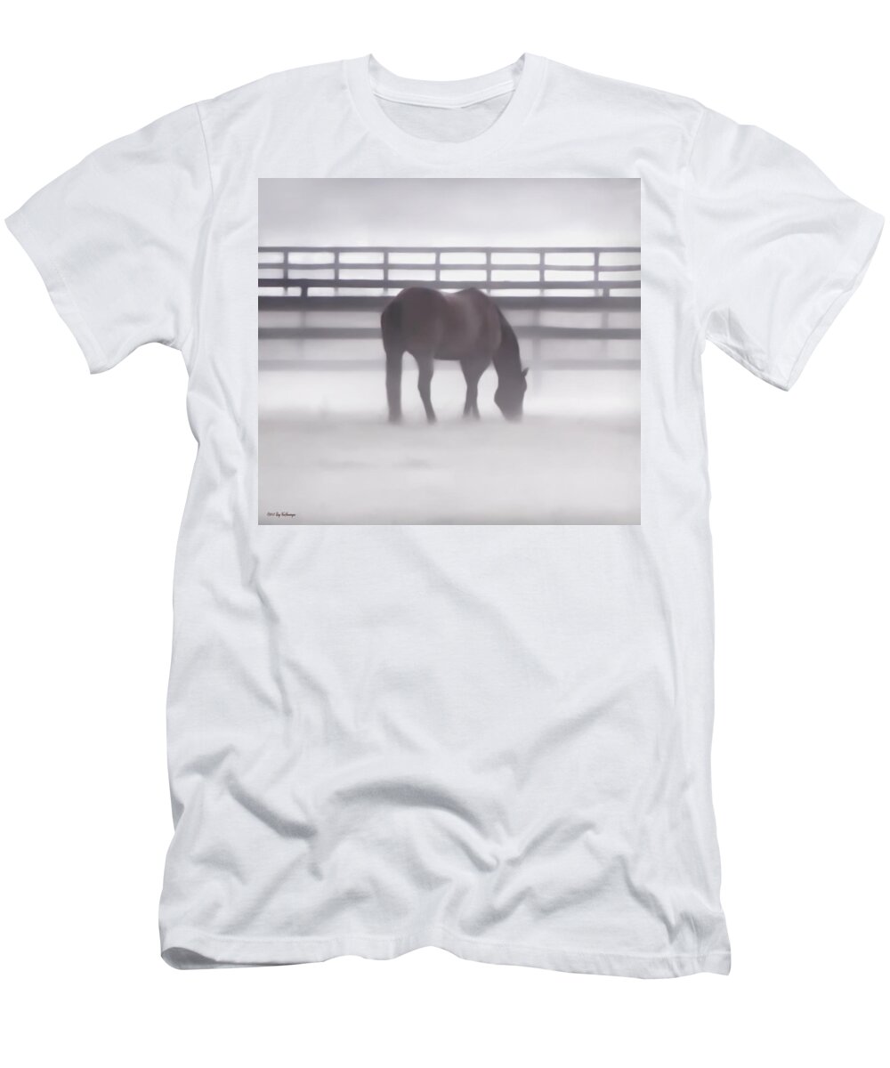 Fog T-Shirt featuring the photograph Foggy Morning by Lucy VanSwearingen