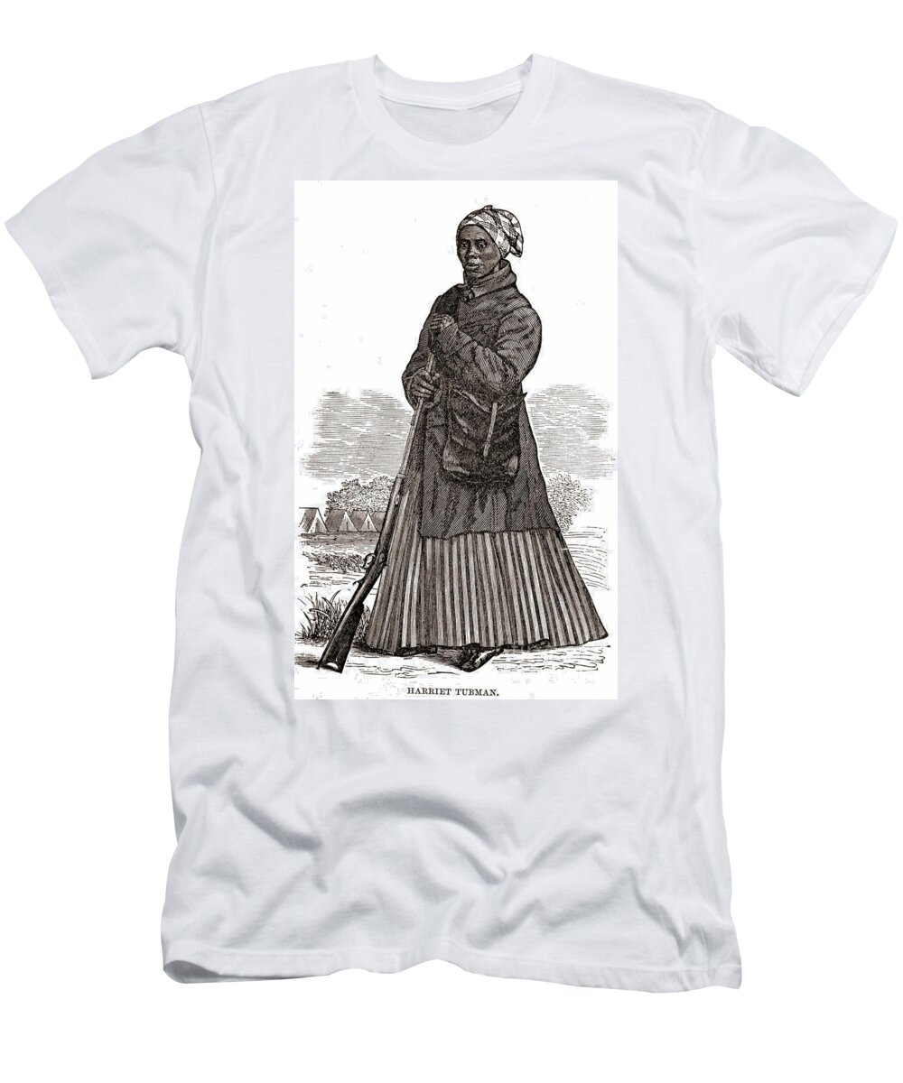 Illustration T-Shirt featuring the photograph Harriet Tubman, American Abolitionist #1 by Photo Researchers