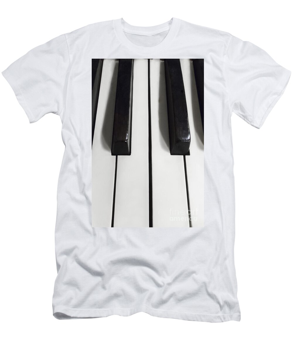 Piano T-Shirt featuring the photograph Keys #1 by Margie Hurwich
