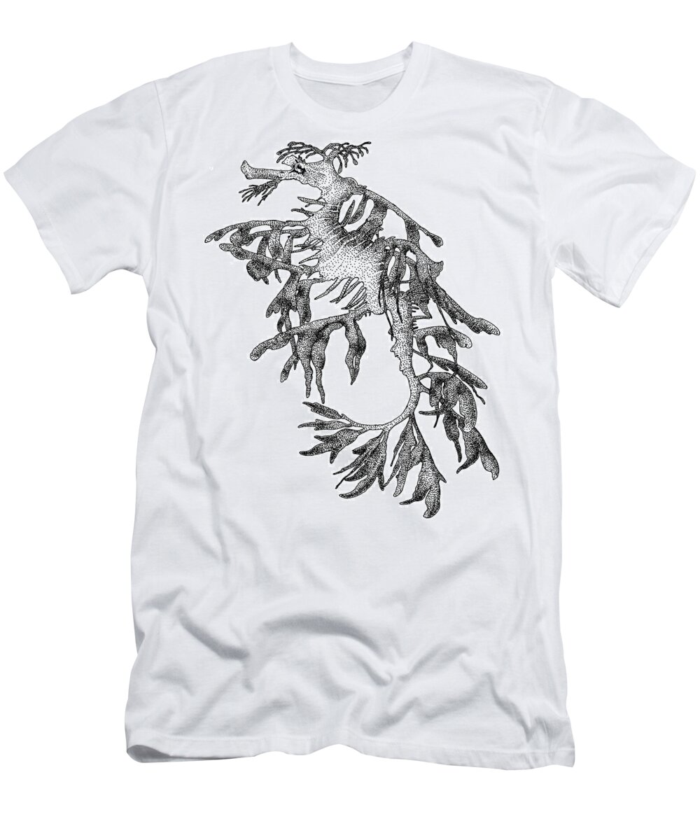 Illustration T-Shirt featuring the photograph Leafy Sea Dragon #1 by Roger Hall
