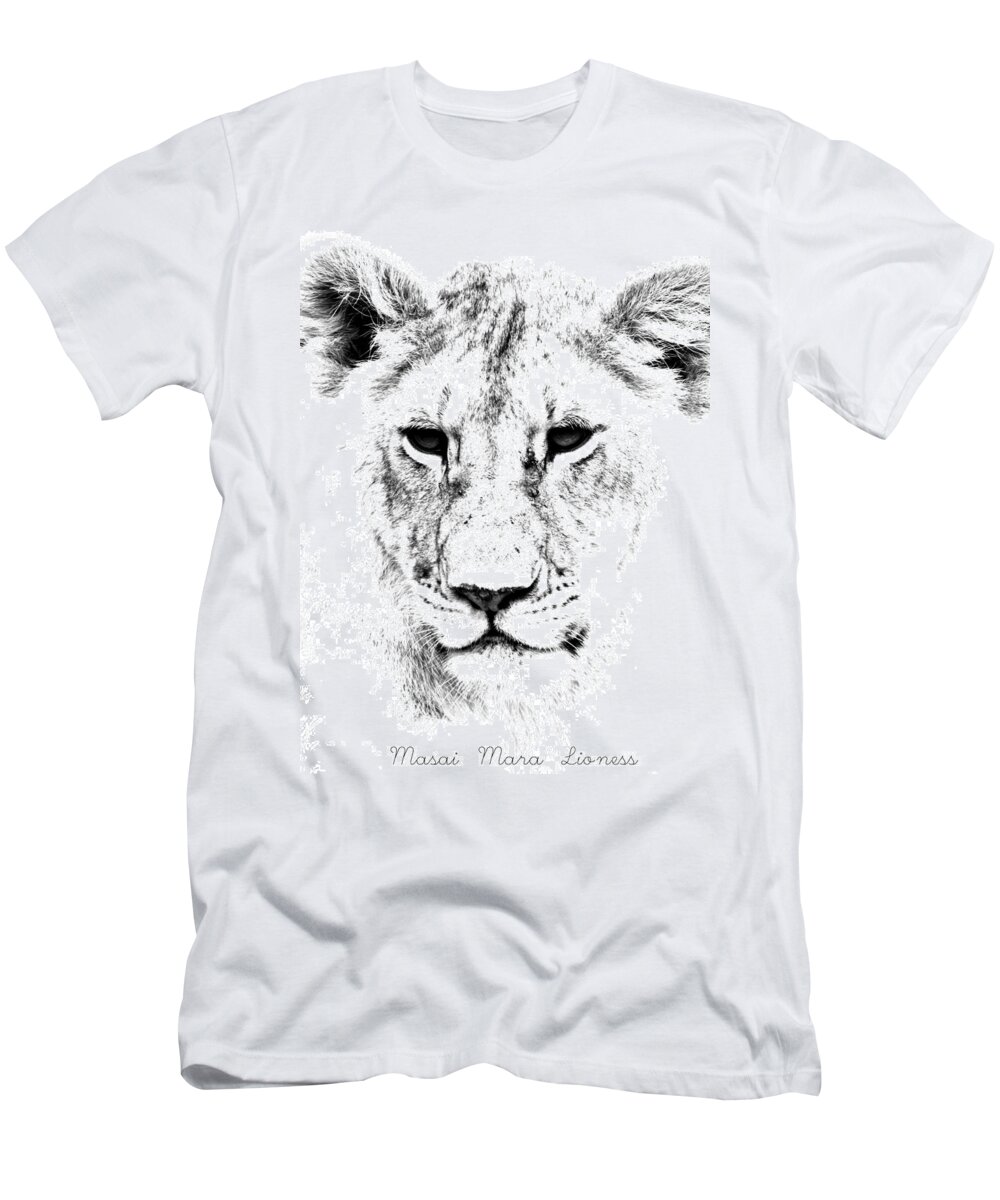 Lion T-Shirt featuring the photograph Lion Portrait #1 by Aidan Moran