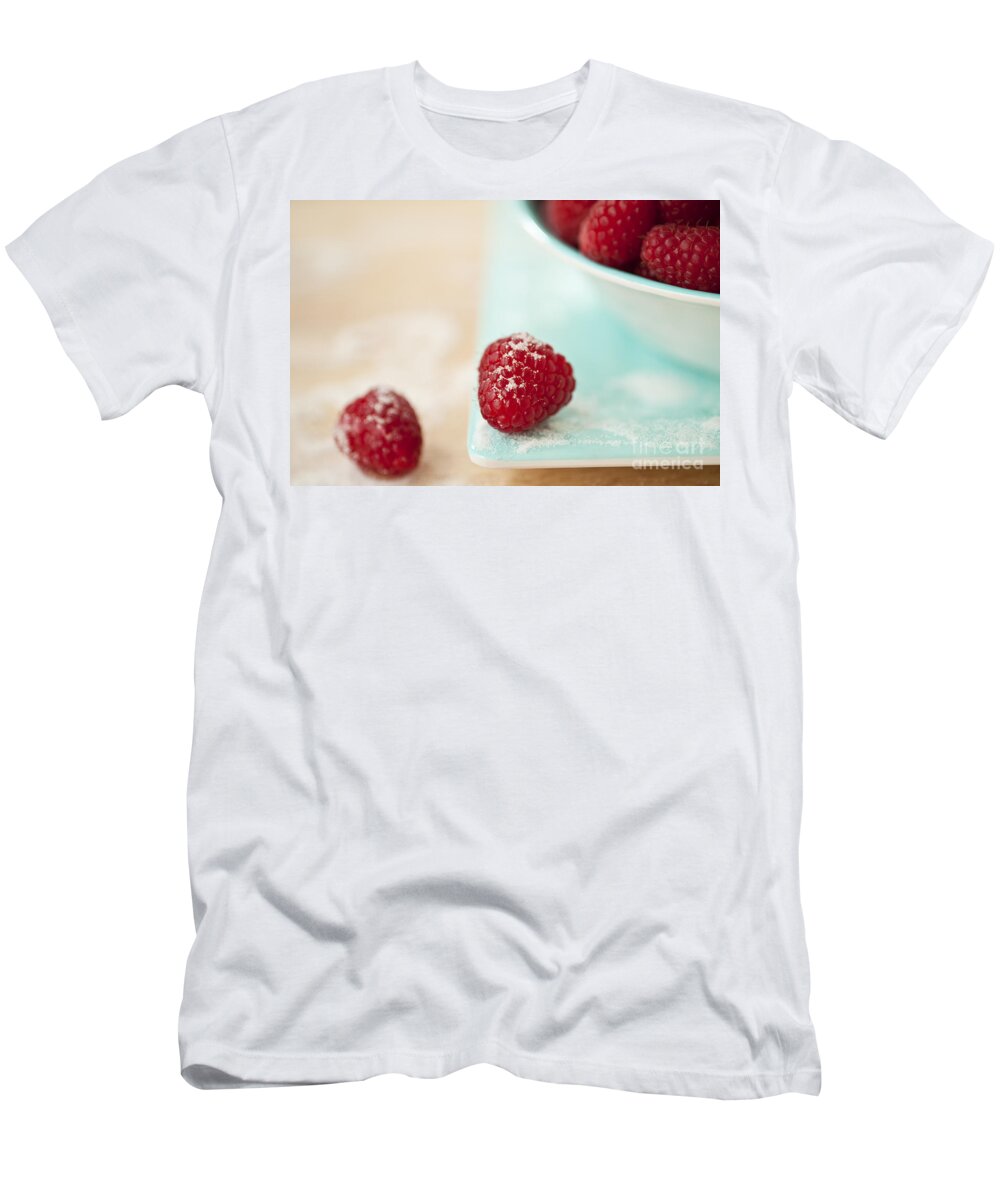 Abundance T-Shirt featuring the photograph Raspberries Sprinkled With Sugar #1 by Jim Corwin