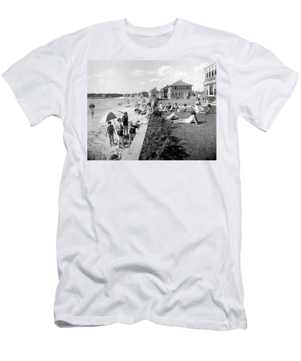 1920s T-Shirt featuring the photograph Silver Beach On Cape Cod #1 by Underwood Archives