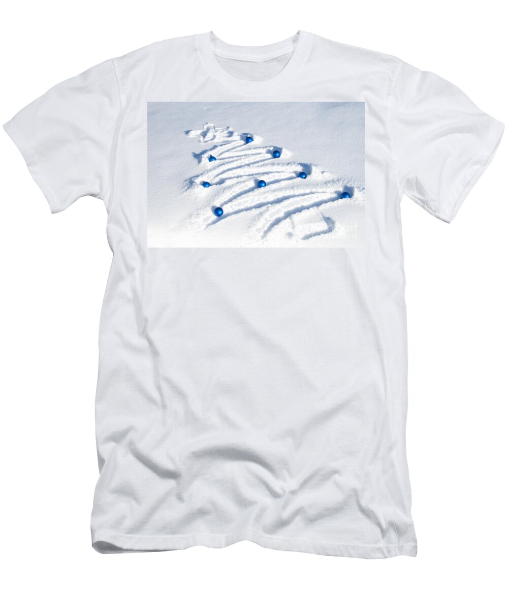 Bauble T-Shirt featuring the photograph Snow Tree by Juli Scalzi