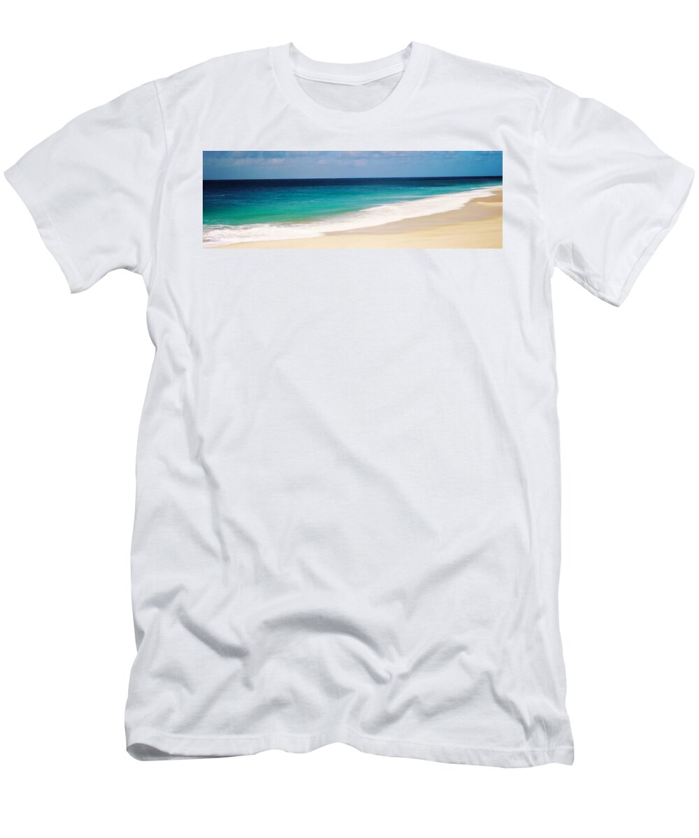 Photography T-Shirt featuring the photograph Surf On The Beach, Oahu, Hawaii, Usa #1 by Panoramic Images