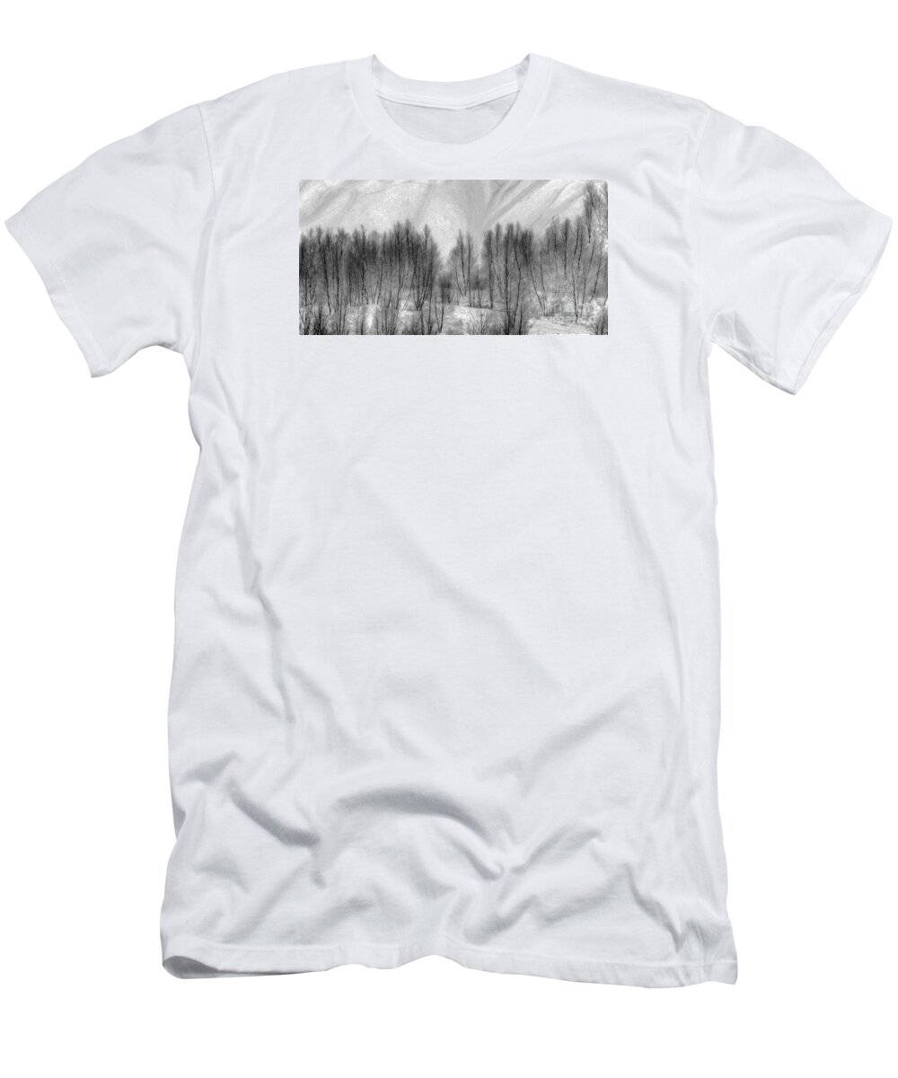 Coal T-Shirt featuring the photograph Boney Piles by Jim Cook