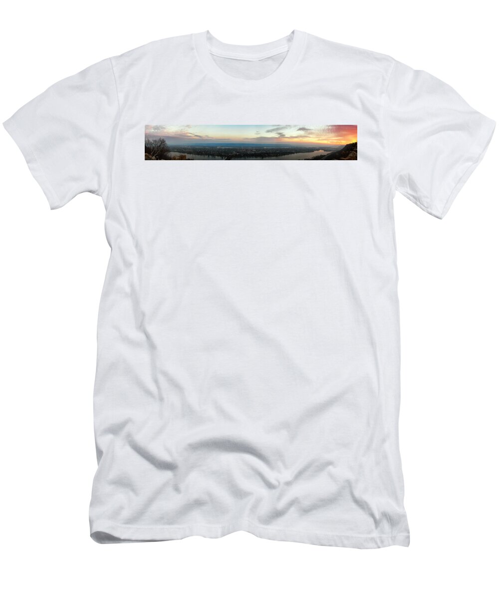 Sunrise T-Shirt featuring the photograph Winona Sunrise Panorama by Al Mueller