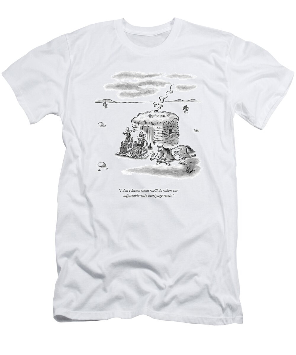 Desert T-Shirt featuring the drawing I Don't Know What We'll Do When by Frank Cotham