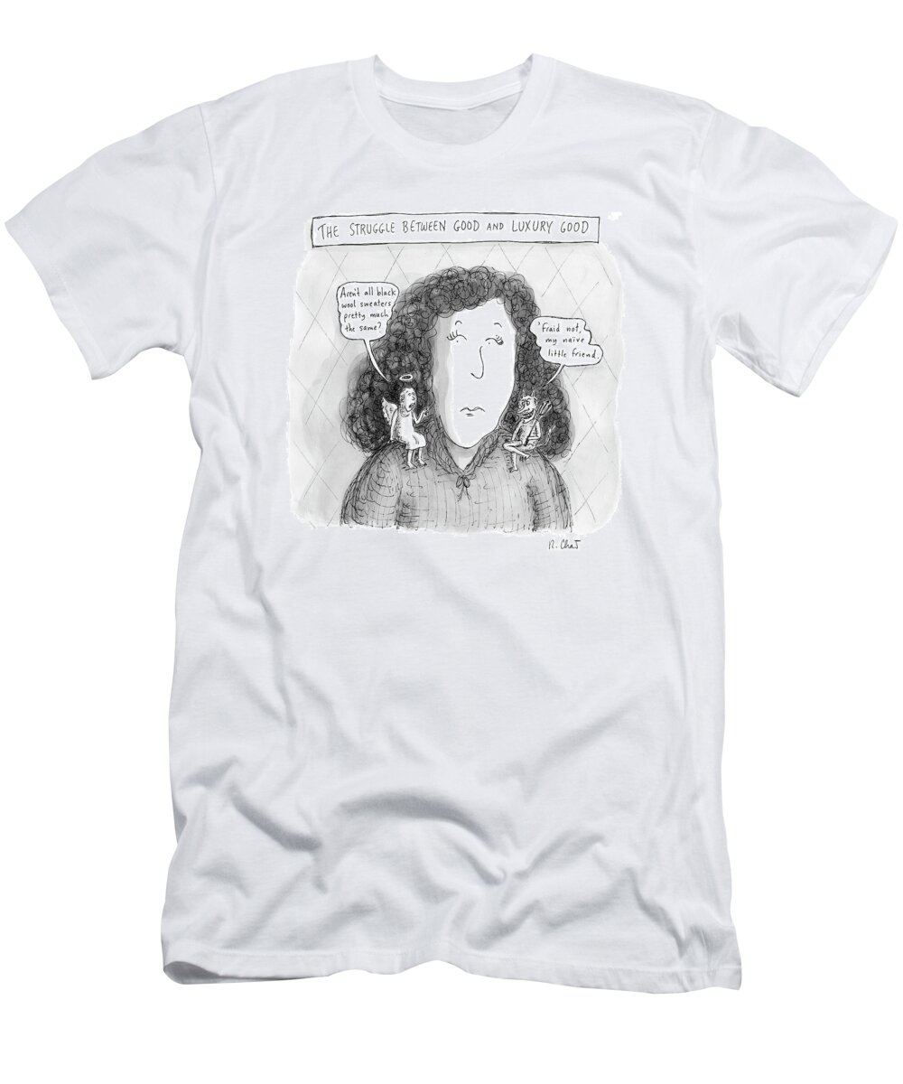 Angel T-Shirt featuring the drawing New Yorker March 19th, 2007 by Roz Chast