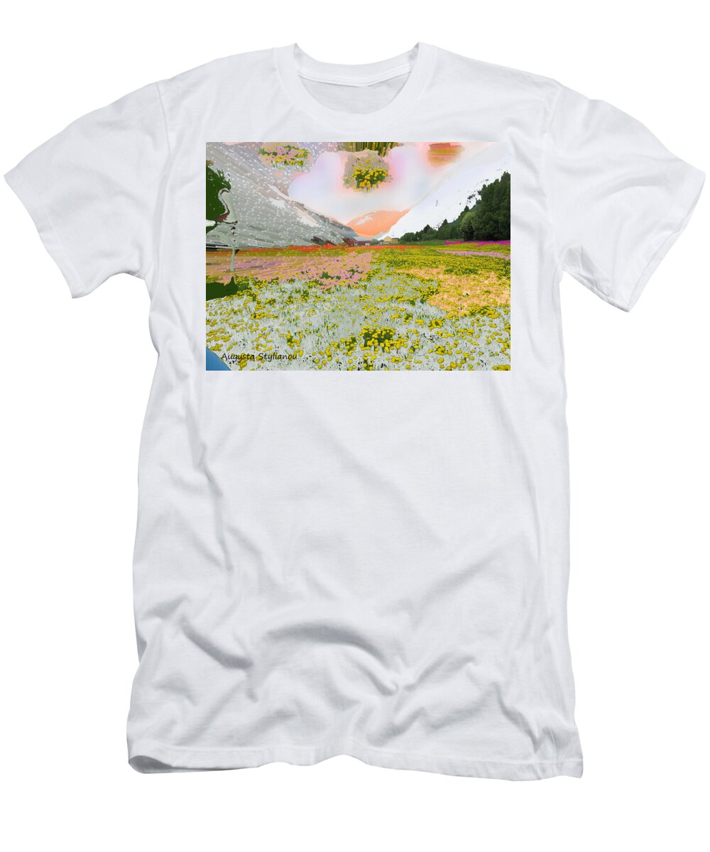 Norway Landscape T-Shirt featuring the digital art Norway Landscape #17 by Augusta Stylianou