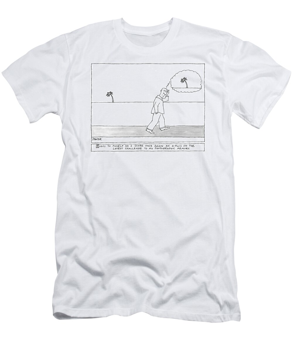 Memory T-Shirt featuring the drawing Kudos by Jack Ziegler
