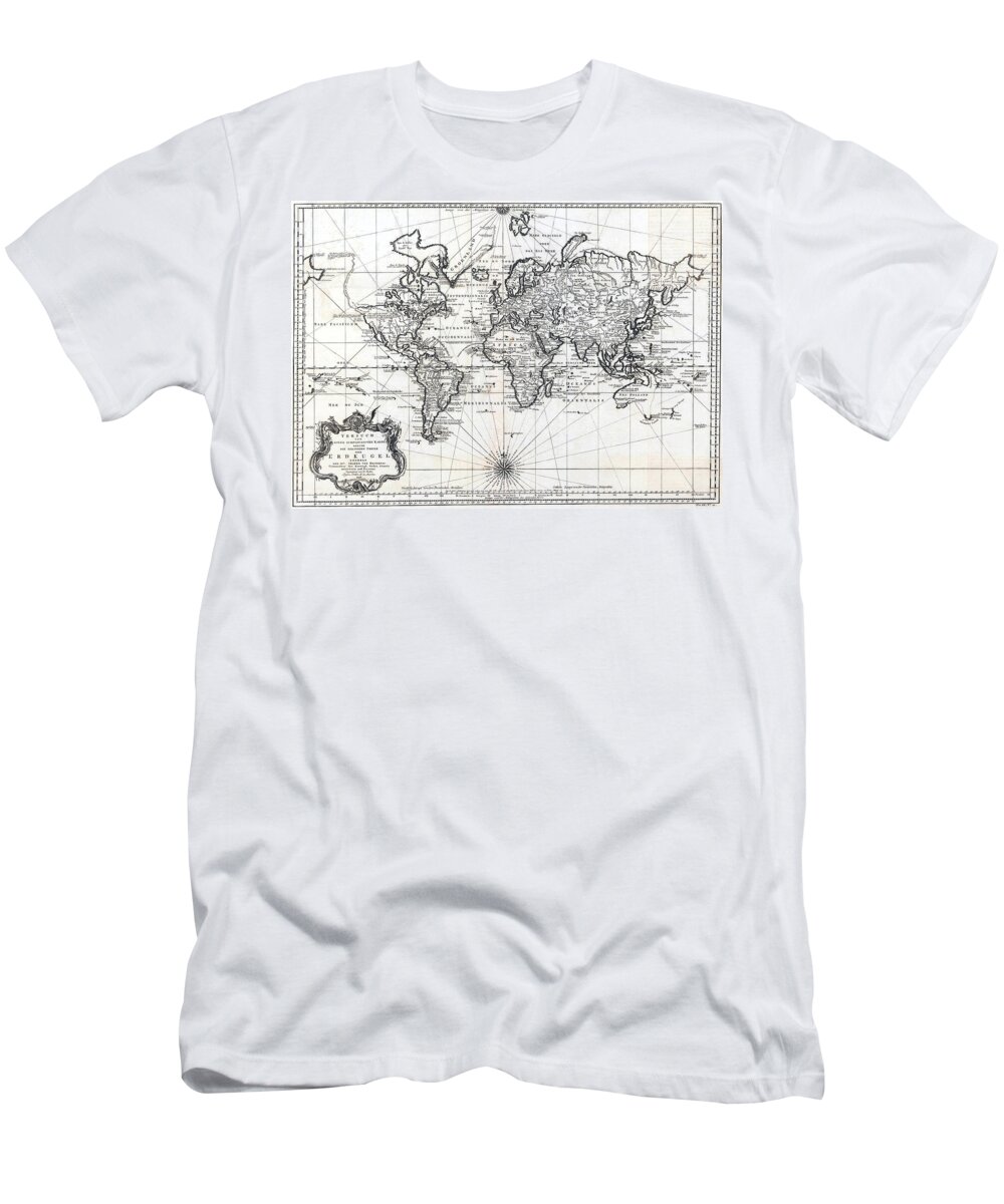 1748 Antique World Map Versuch von einer Kurzgefassten Karte T-Shirt ...
