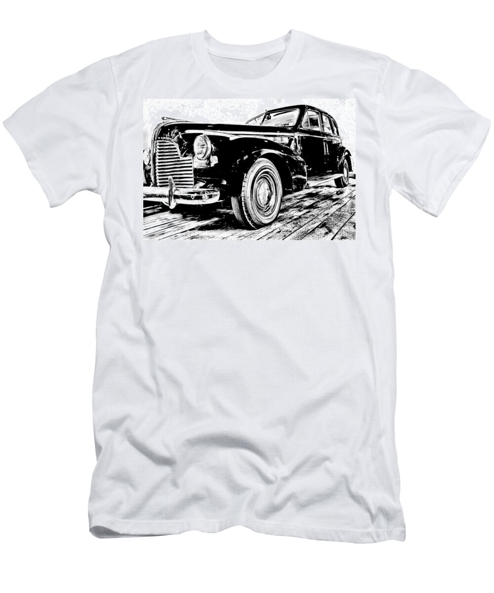Buick T-Shirt featuring the drawing 1940 Buick Century by John Haldane